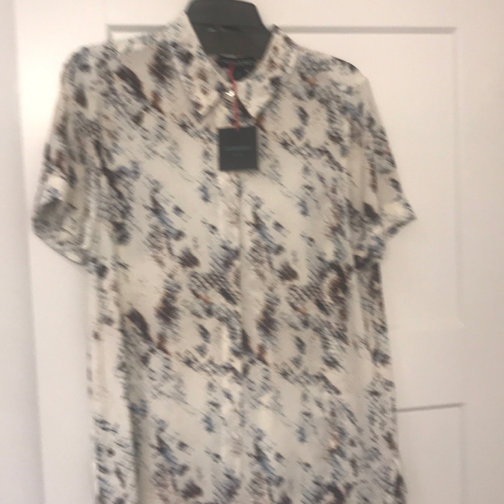 New Snake Print Buttoned Down Shirt